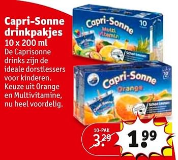 Aanbiedingen Capri-sonne drinkpakjes - Capri Sonne - Geldig van 08/11/2016 tot 20/11/2016 bij Kruidvat