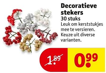 Aanbiedingen Decoratieve stekers - Huismerk - Kruidvat - Geldig van 08/11/2016 tot 20/11/2016 bij Kruidvat