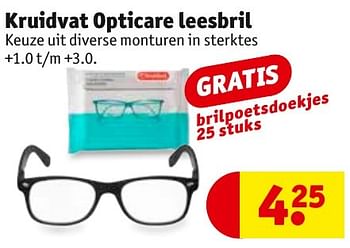 Aanbiedingen Kruidvat opticare leesbril - Huismerk - Kruidvat - Geldig van 08/11/2016 tot 20/11/2016 bij Kruidvat