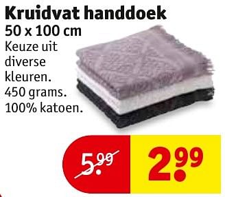 Aanbiedingen Kruidvat handdoek - Huismerk - Kruidvat - Geldig van 08/11/2016 tot 20/11/2016 bij Kruidvat