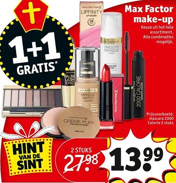 Aanbiedingen Mascara 2000 calorie - Max Factor - Geldig van 13/11/2016 tot 20/11/2016 bij Kruidvat