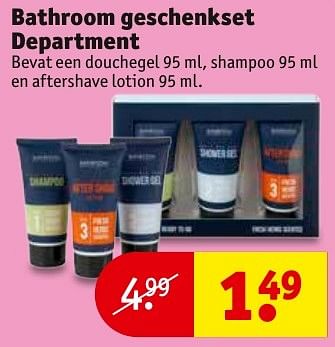 Aanbiedingen Bathroom geschenkset department - Huismerk - Kruidvat - Geldig van 13/11/2016 tot 20/11/2016 bij Kruidvat