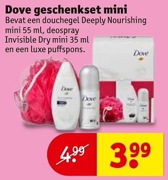 Aanbiedingen Dove geschenkset mini - Dove - Geldig van 13/11/2016 tot 20/11/2016 bij Kruidvat