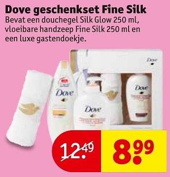 Aanbiedingen Dove geschenkset fine silk - Dove - Geldig van 13/11/2016 tot 20/11/2016 bij Kruidvat