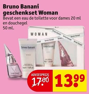 Aanbiedingen Bruno banani geschenkset woman - Bruno Banani - Geldig van 13/11/2016 tot 20/11/2016 bij Kruidvat