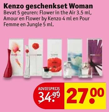 Aanbiedingen Kenzo geschenkset woman - Kenzo - Geldig van 13/11/2016 tot 20/11/2016 bij Kruidvat