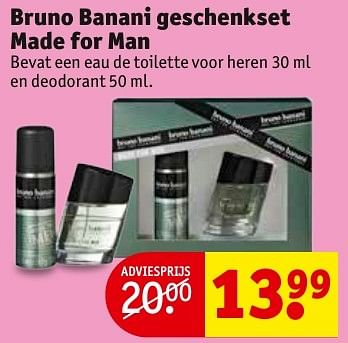 Aanbiedingen Bruno banani geschenkset made for man - Bruno Banani - Geldig van 13/11/2016 tot 20/11/2016 bij Kruidvat