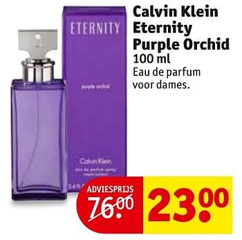 Aanbiedingen Calvin klein eternity purple orchid - Calvin Klein - Geldig van 13/11/2016 tot 20/11/2016 bij Kruidvat
