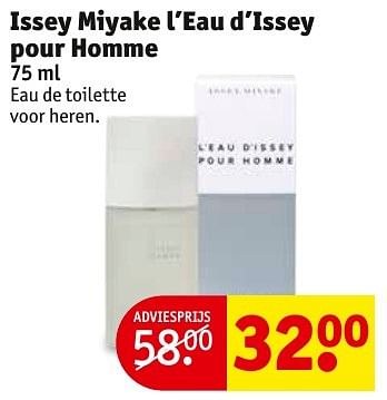 Aanbiedingen Issey miyake l`eau d`issey pour homme - Issey Miyake - Geldig van 13/11/2016 tot 20/11/2016 bij Kruidvat