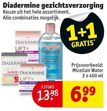 Aanbiedingen Micellair water - Diadermine - Geldig van 13/11/2016 tot 20/11/2016 bij Kruidvat