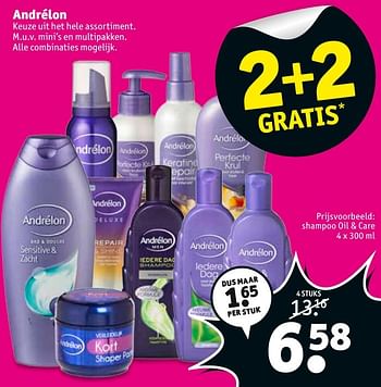 Aanbiedingen Shampoo oil + care - Andrelon - Geldig van 13/11/2016 tot 20/11/2016 bij Kruidvat