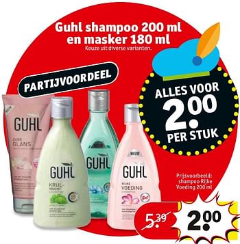 Aanbiedingen Shampoo rijke voeding - Guhl - Geldig van 13/11/2016 tot 20/11/2016 bij Kruidvat