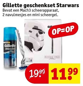 Aanbiedingen Gillette geschenkset starwars - Gillette - Geldig van 13/11/2016 tot 20/11/2016 bij Kruidvat