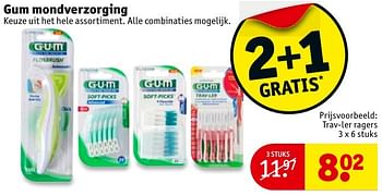 Aanbiedingen Gum mondverzorging trav-ler ragers - GUM - Geldig van 13/11/2016 tot 20/11/2016 bij Kruidvat
