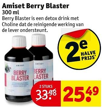Aanbiedingen Amiset berry blaster - Amiset - Geldig van 13/11/2016 tot 20/11/2016 bij Kruidvat