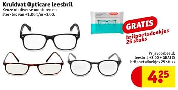 Aanbiedingen Leesbril +3.00 + gratis brilpoetsdoekjes - Huismerk - Kruidvat - Geldig van 13/11/2016 tot 20/11/2016 bij Kruidvat