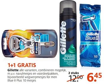 Aanbiedingen Gillette wegwerpmesjes for men blue ii plus - Gillette - Geldig van 14/11/2016 tot 20/11/2016 bij Etos