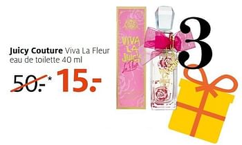 Aanbiedingen Juicy couture viva la fleur eau de toilette 40 ml - Juicy couture - Geldig van 14/11/2016 tot 20/11/2016 bij Etos
