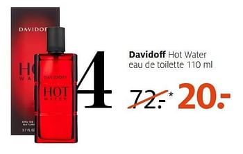 Aanbiedingen Davidoff hot water eau de toilette 110 ml - Davidoff - Geldig van 14/11/2016 tot 20/11/2016 bij Etos