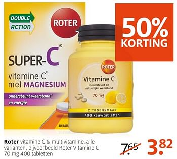 Aanbiedingen Roter vitamine c + multivitamine - Roter - Geldig van 14/11/2016 tot 20/11/2016 bij Etos