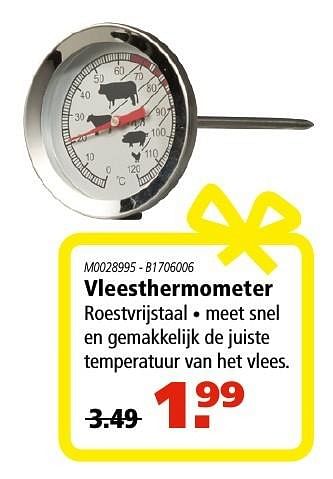 Aanbiedingen Vleesthermometer - Huismerk - Marskramer - Geldig van 14/11/2016 tot 22/11/2016 bij Marskramer