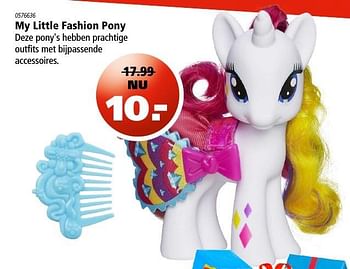 Aanbiedingen My little fashion pony - My Little Pony - Geldig van 24/11/2016 tot 07/12/2016 bij Marskramer