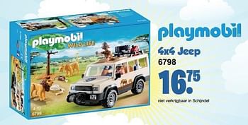 Aanbiedingen 4x4 jeep - Playmobil - Geldig van 20/11/2016 tot 10/12/2016 bij Van Cranenbroek