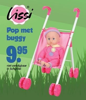 Aanbiedingen Pop met buggy - Lissi Dolls - Geldig van 20/11/2016 tot 10/12/2016 bij Van Cranenbroek