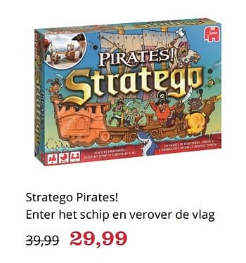 Aanbiedingen Stratego pirates! enter het schip en verover de vlag - Jumbo - Geldig van 16/11/2016 tot 05/12/2016 bij Bol