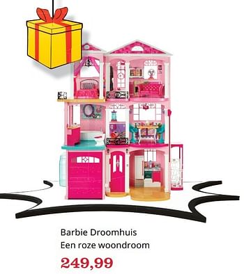 Aanbiedingen Barbie droomhuis een roze woondroom - Mattel - Geldig van 16/11/2016 tot 05/12/2016 bij Bol