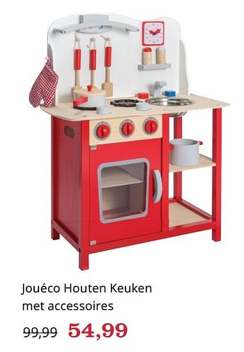 Aanbiedingen Jouéco houten keuken met accessoires - Jouéco - Geldig van 16/11/2016 tot 05/12/2016 bij Bol