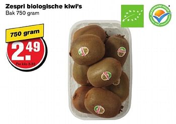 Aanbiedingen Zespri biologische kiwi`s - Zespri - Geldig van 12/11/2016 tot 22/11/2016 bij Hoogvliet