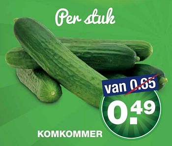 Aanbiedingen Komkommer - Huismerk - Aldi - Geldig van 16/11/2016 tot 20/11/2016 bij Aldi