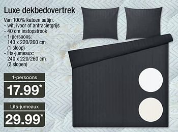 Aanbiedingen Luxe dekbedovertrek - Huismerk - Aldi - Geldig van 16/11/2016 tot 20/11/2016 bij Aldi