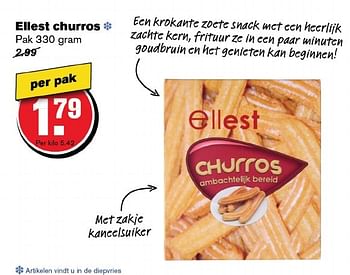 Aanbiedingen Ellest churros - Ellest - Geldig van 12/11/2016 tot 22/11/2016 bij Hoogvliet