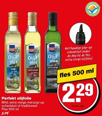 Aanbiedingen Perfekt olijfolie - Perfekt - Geldig van 12/11/2016 tot 22/11/2016 bij Hoogvliet