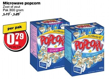 Aanbiedingen Microwave popcorn zoet of zout - Huismerk - Hoogvliet - Geldig van 12/11/2016 tot 22/11/2016 bij Hoogvliet