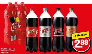 Aanbiedingen First choice cola - First choice - Geldig van 12/11/2016 tot 22/11/2016 bij Hoogvliet
