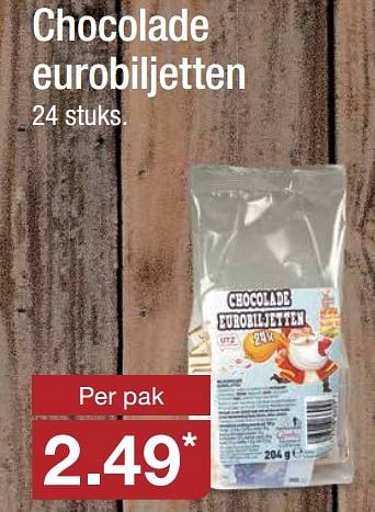 Aanbiedingen Chocolade eurobiljetten - Huismerk - Aldi - Geldig van 16/11/2016 tot 20/11/2016 bij Aldi
