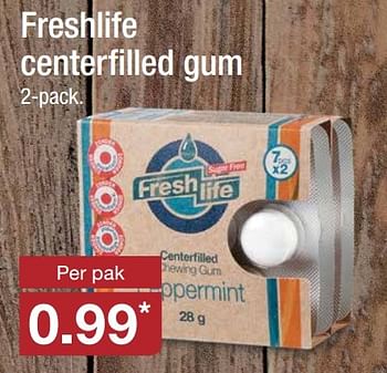 Aanbiedingen Freshlife centerfilled gum - Fresh-Life - Geldig van 16/11/2016 tot 20/11/2016 bij Aldi