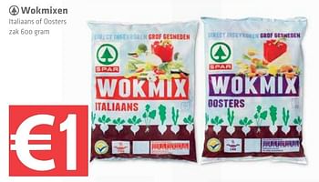 Aanbiedingen Wokmixen italiaans of oosters - Spar - Geldig van 17/11/2016 tot 23/11/2016 bij Attent