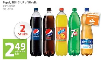 Aanbiedingen Pepsi, sisi, 7-up of rivella - Huismerk - Attent - Geldig van 17/11/2016 tot 23/11/2016 bij Attent