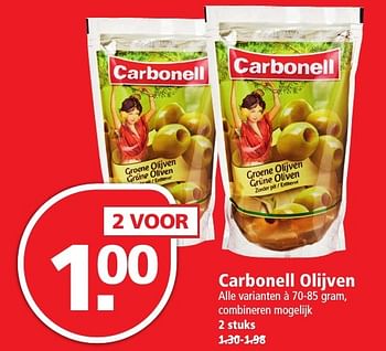 Aanbiedingen Carbonell olijven - Carbonell - Geldig van 20/11/2016 tot 26/11/2016 bij Plus