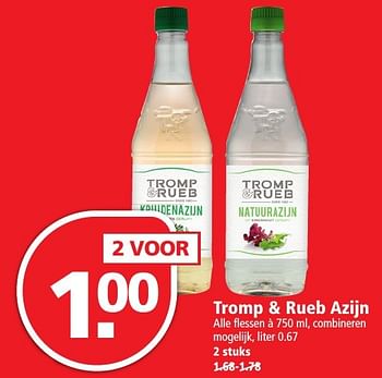 Aanbiedingen Tromp + rueb azijn - Tromp &amp; Rueb - Geldig van 20/11/2016 tot 26/11/2016 bij Plus