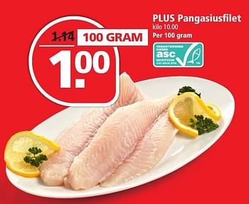 Aanbiedingen Plus pangasiusfilet - Huismerk - Plus - Geldig van 20/11/2016 tot 26/11/2016 bij Plus