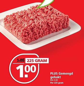 Aanbiedingen Plus gemengd gehakt - Huismerk - Plus - Geldig van 20/11/2016 tot 26/11/2016 bij Plus