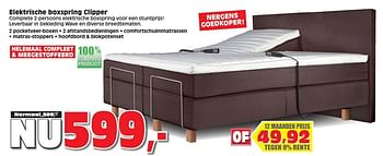 Aanbiedingen Elektrische boxspring clipper - Huismerk - Woon Square - Geldig van 21/11/2016 tot 25/11/2016 bij Woon Square