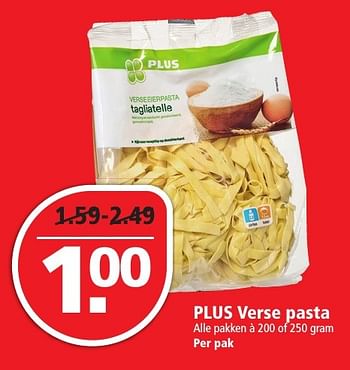 Aanbiedingen Plus verse pasta - Huismerk - Plus - Geldig van 20/11/2016 tot 26/11/2016 bij Plus