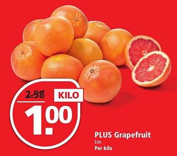 Aanbiedingen Plus grapefruit - Huismerk - Plus - Geldig van 20/11/2016 tot 26/11/2016 bij Plus