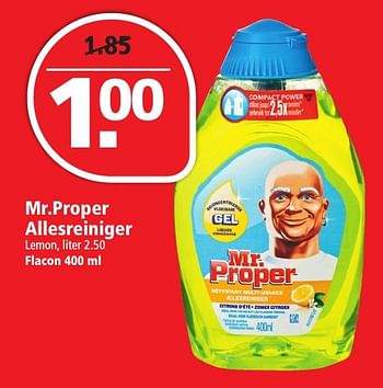 Aanbiedingen Mr.proper allesreiniger - Mr. Proper - Geldig van 20/11/2016 tot 26/11/2016 bij Plus